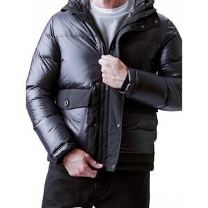 NEW SWIMS men's lyke hoodie down jacket in black